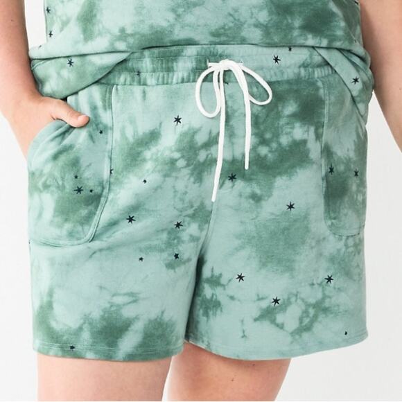 Sonoma Goods for life star tie dye drawstring fleece shorts - Picture 1 of 9